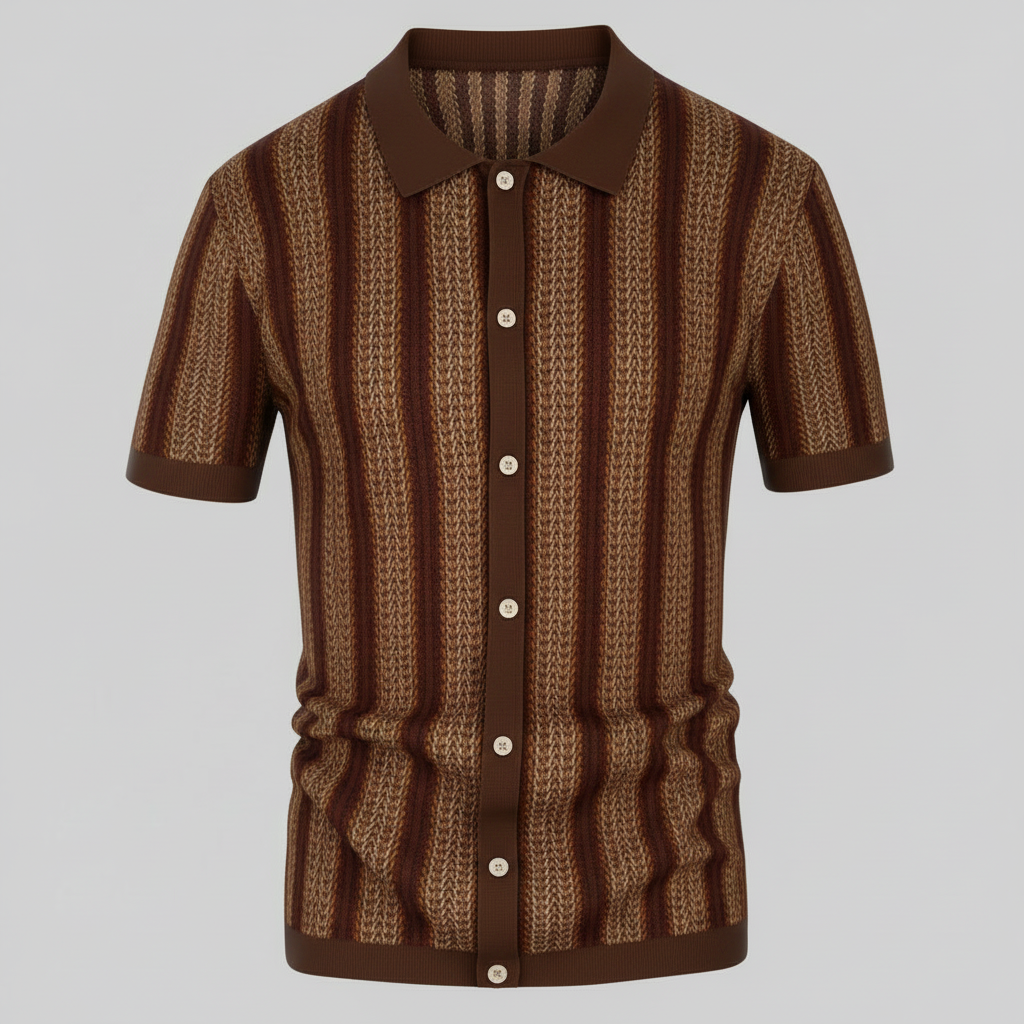 Polo Hombre Chevron Transpirable con Botones | Ropa Casual