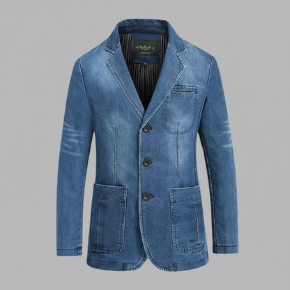 Blazer Vaquero Entallado para Hombre | Estilo Casual Sofisticado