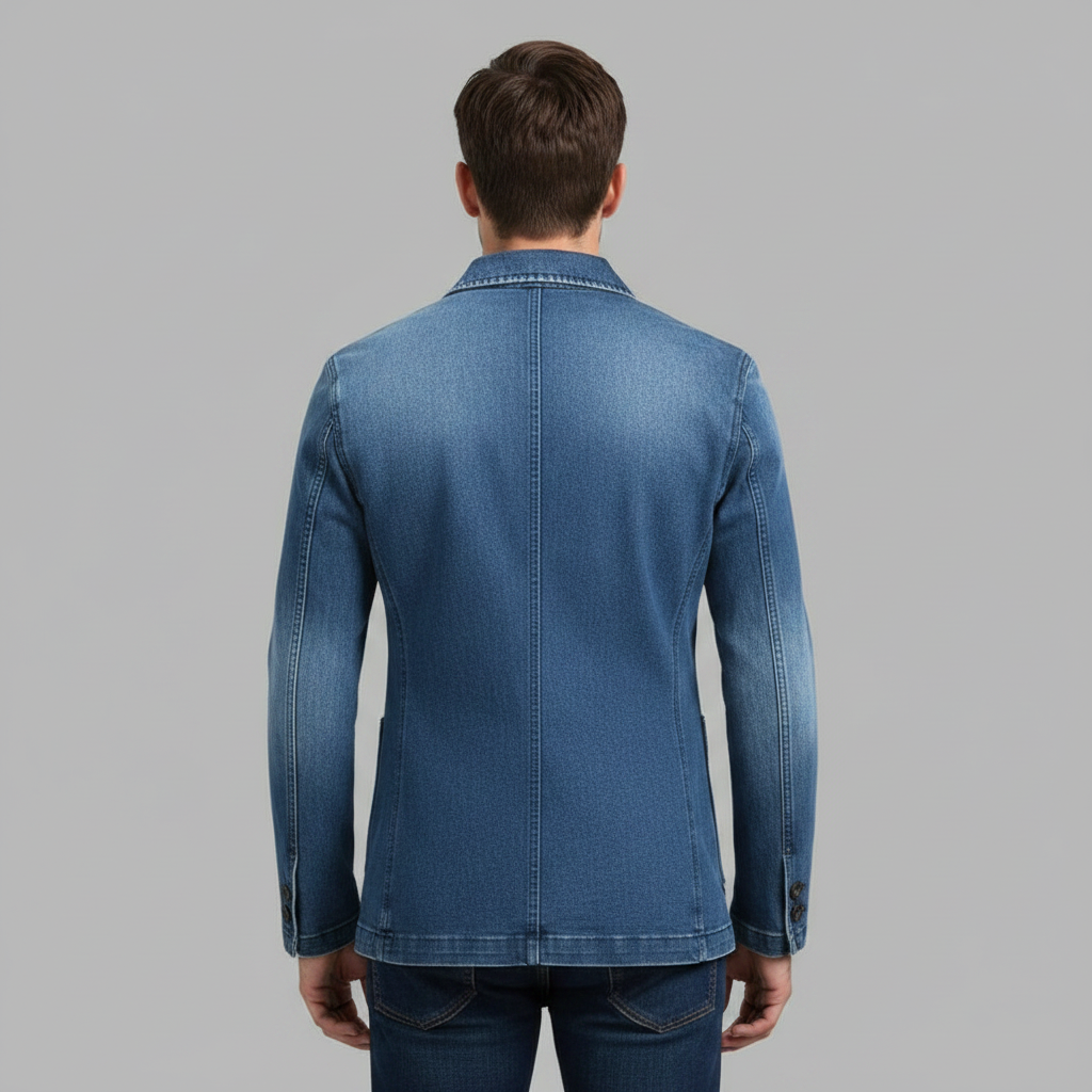 Blazer Vaquero Entallado para Hombre | Estilo Casual Sofisticado
