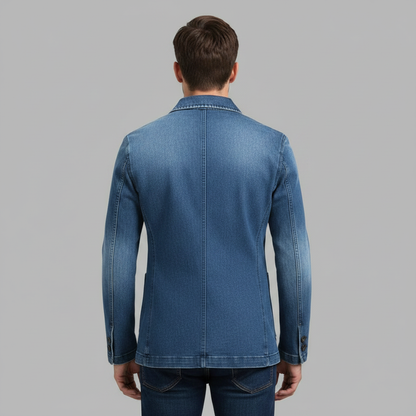 Blazer Vaquero Entallado para Hombre | Estilo Casual Sofisticado