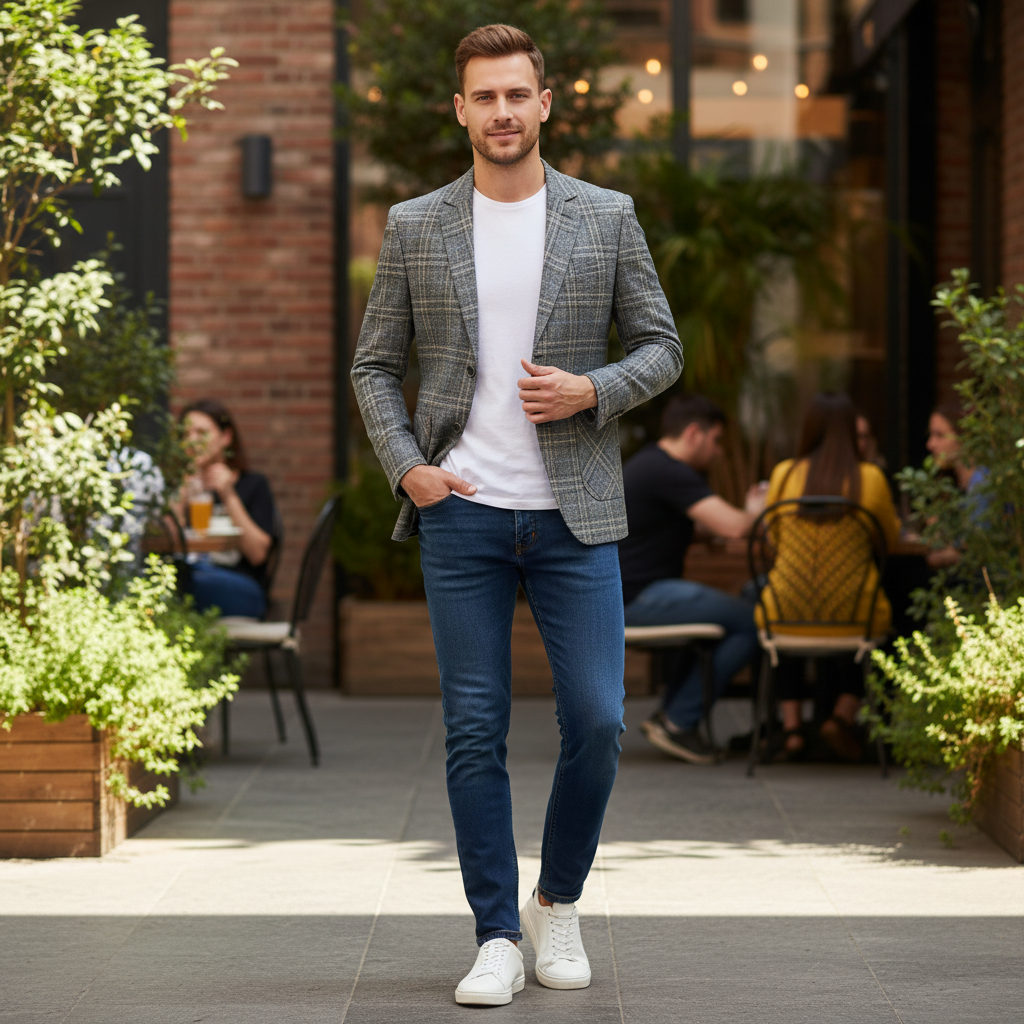 Blazer Ligero Slim Fit para Hombre | Chaqueta Entallada