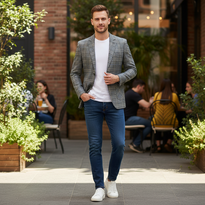 Blazer Ligero Slim Fit para Hombre | Chaqueta Entallada