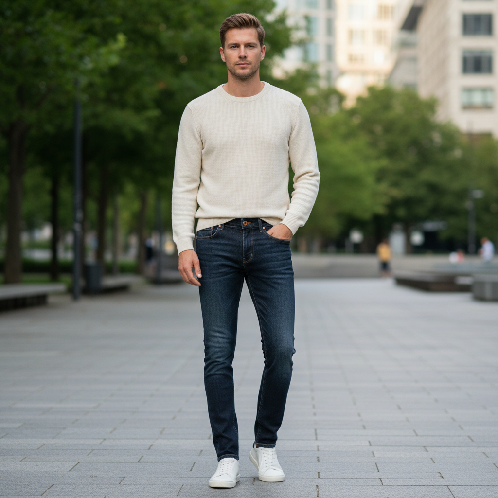Jeans Hombre Cómodos | Pantalones Vaqueros Corte Recto