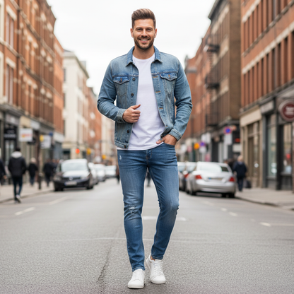 Liam | Vaqueros ajustados para hombre con diseño rasgado