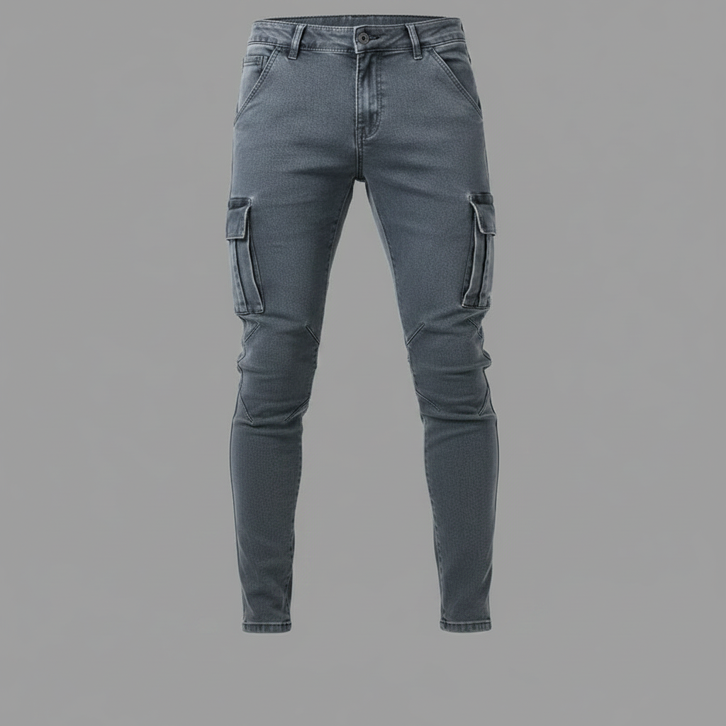 Jeans Cargo Hombre | Pantalones Vaqueros con Múltiples Bolsillos