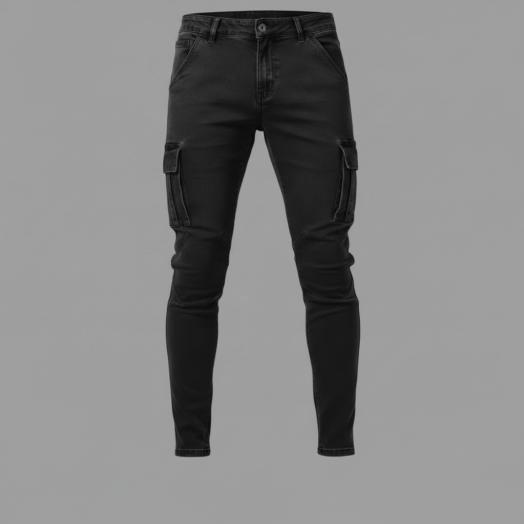 Jeans Cargo Hombre | Pantalones Vaqueros con Múltiples Bolsillos
