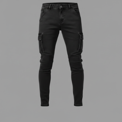Jeans Cargo Hombre | Pantalones Vaqueros con Múltiples Bolsillos