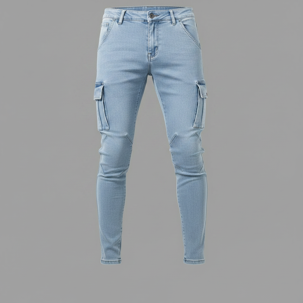 Jeans Cargo Hombre | Pantalones Vaqueros con Múltiples Bolsillos