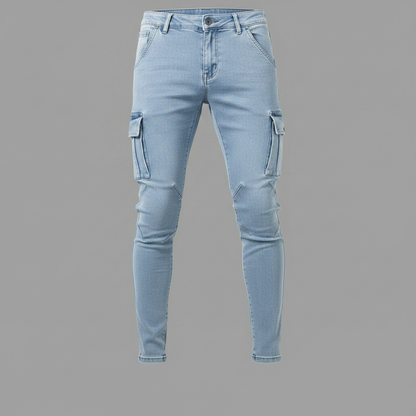 Jeans Cargo Hombre | Pantalones Vaqueros con Múltiples Bolsillos