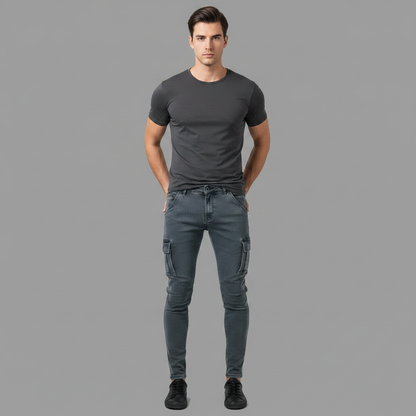 Jeans Cargo Hombre | Pantalones Vaqueros con Múltiples Bolsillos