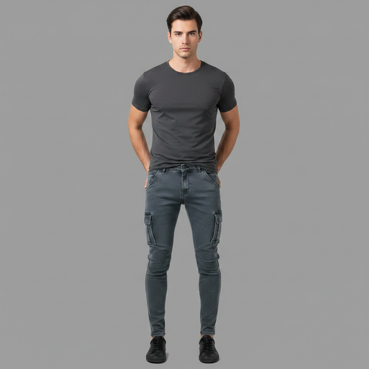 Jeans Cargo Hombre | Pantalones Vaqueros con Múltiples Bolsillos