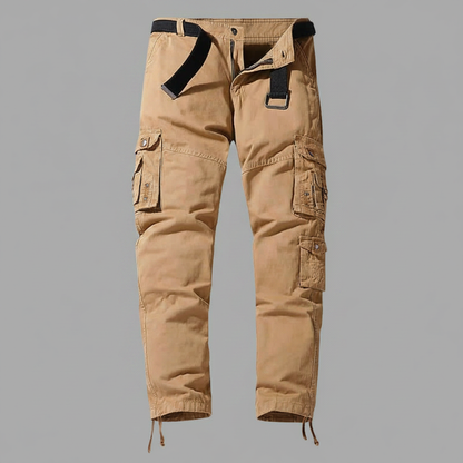 Pantalones Cargo Hombre Corte Relajado con Puños Ajustables | Pantalón Cargo