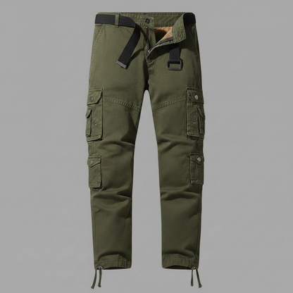 Pantalones Cargo Hombre Corte Relajado con Puños Ajustables | Pantalón Cargo