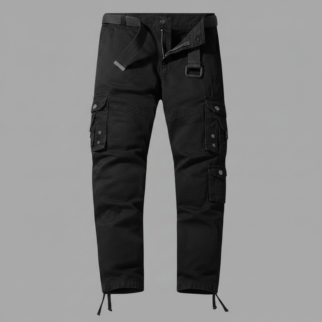 Pantalones Cargo Hombre Corte Relajado con Puños Ajustables | Pantalón Cargo