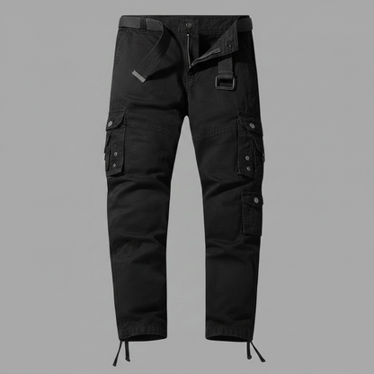 Pantalones Cargo Hombre Corte Relajado con Puños Ajustables | Pantalón Cargo