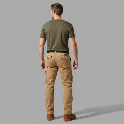 Pantalones Cargo Hombre Corte Relajado con Puños Ajustables | Pantalón Cargo