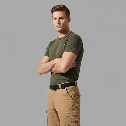 Pantalones Cargo Hombre Corte Relajado con Puños Ajustables | Pantalón Cargo