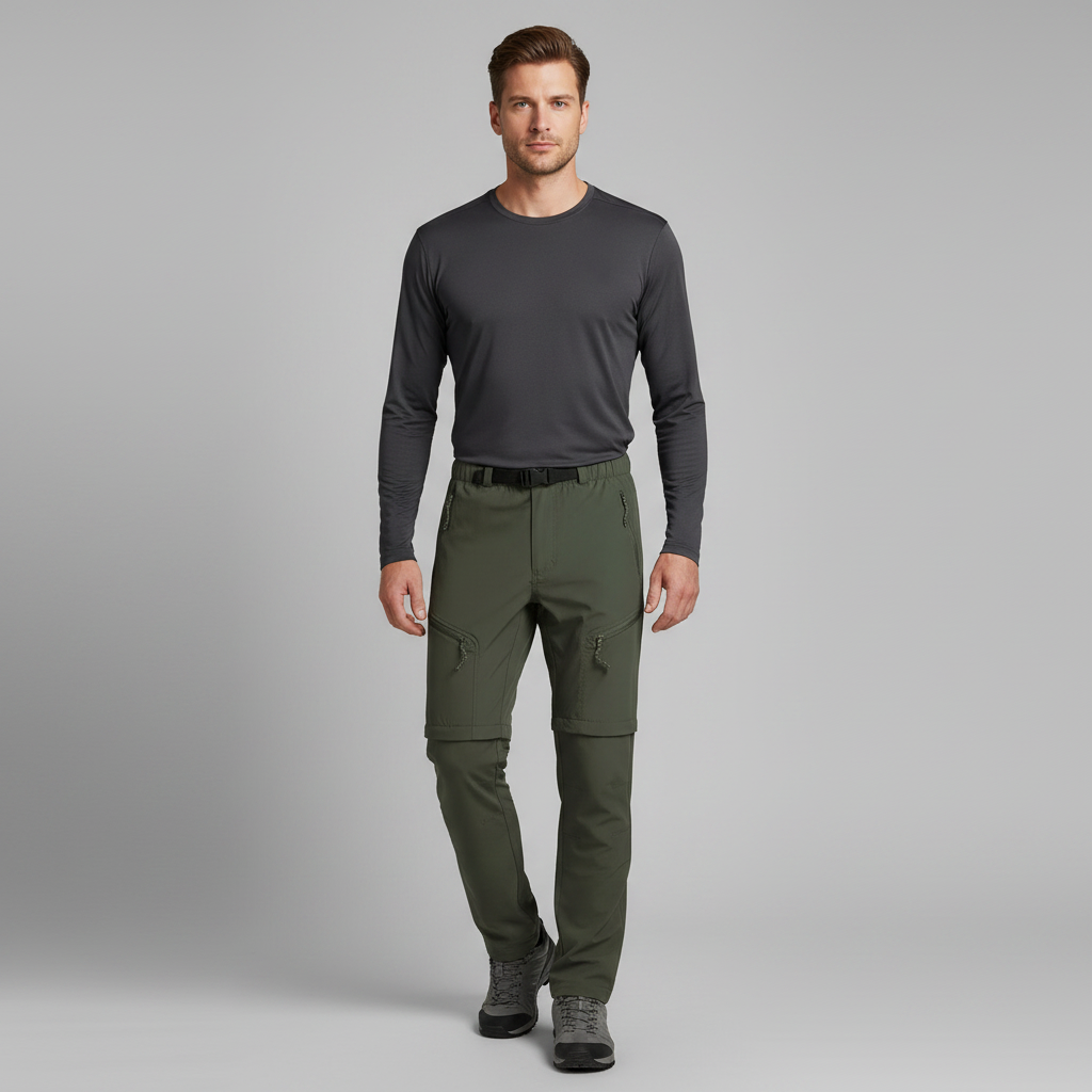 Pantalones de Exterior Convertibles para Hombre | Transpirables y Cómodos