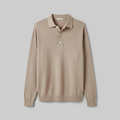 Polo Clásico de Manga Larga para Hombre | Camisas Hombre Elegantes