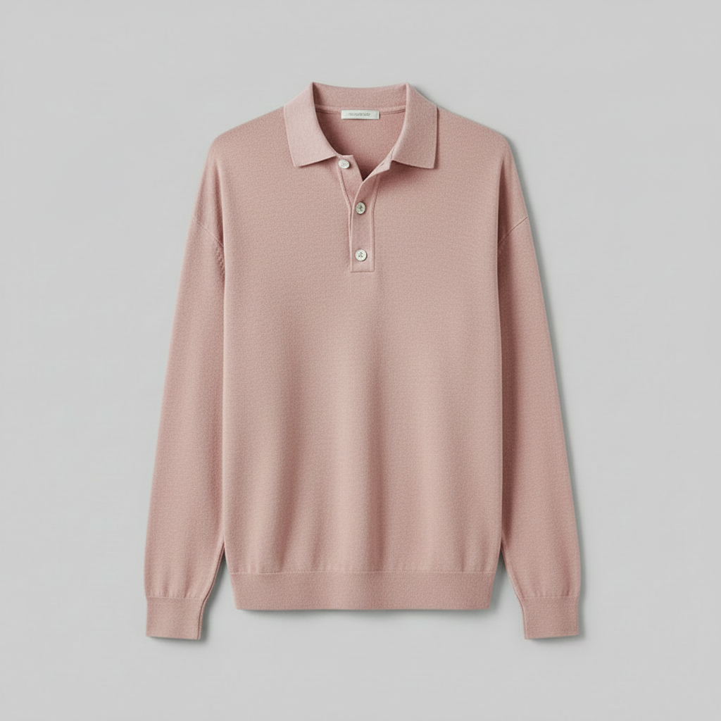 Polo Clásico de Manga Larga para Hombre | Camisas Hombre Elegantes