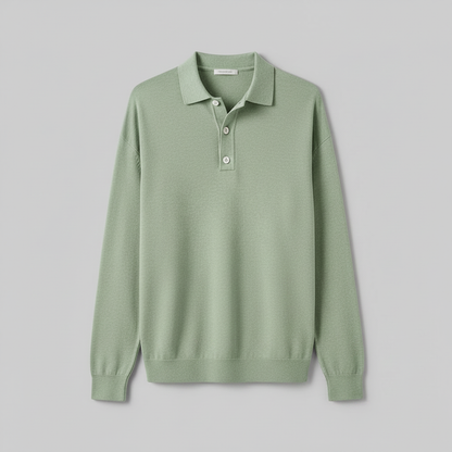 Polo Clásico de Manga Larga para Hombre | Camisas Hombre Elegantes