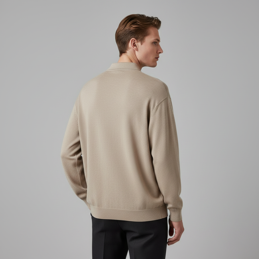 Polo Clásico de Manga Larga para Hombre | Camisas Hombre Elegantes