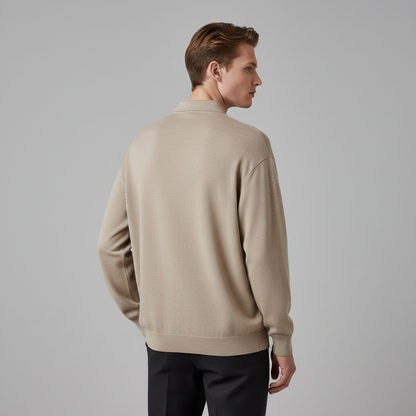 Polo Clásico de Manga Larga para Hombre | Camisas Hombre Elegantes