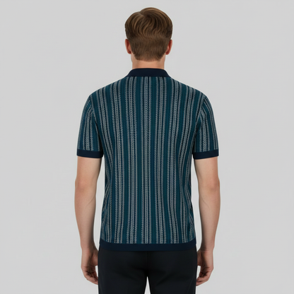 Polo Hombre Chevron Transpirable con Botones | Ropa Casual