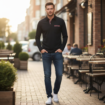 Polo Manga Larga Hombre | Elegancia Clásica y Comodidad