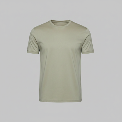 Camiseta León | Algodón Mercerizado Hombre Gris Pardo
