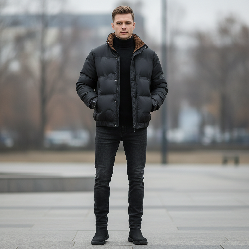 Chaqueta Hombre Casual Moderna Plumón Grueso | Cazadora Hombre